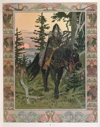 A fekete lovas, epizód az „A szépséges Vaszilisza” című orosz meséből, 1900